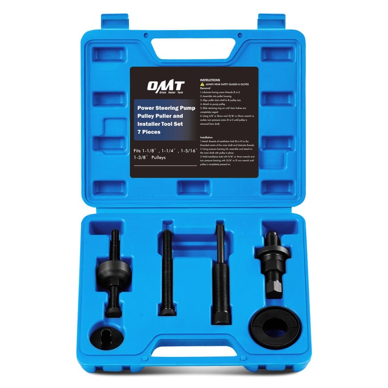 Orion Motor Tech Power Steering Pump Pulley Puller/Installer Tool Set  Pump Pulley Remover Installer Tools Compatible with Ford  GM  and Chrysler Vehicles - Image 1